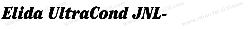 Elida UltraCond JNL字体转换
